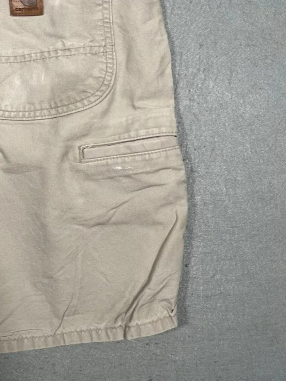 Carhartt Beige Carpenter Shorts Workwear Utility W38 I8